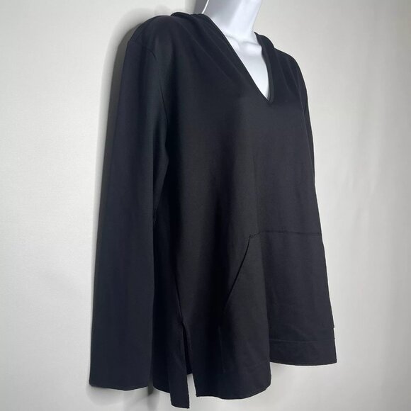 Isle by Melis Kozan Black Diamond Hoodie Hooded Tunic Sweatshirt - Picture 3 of 8